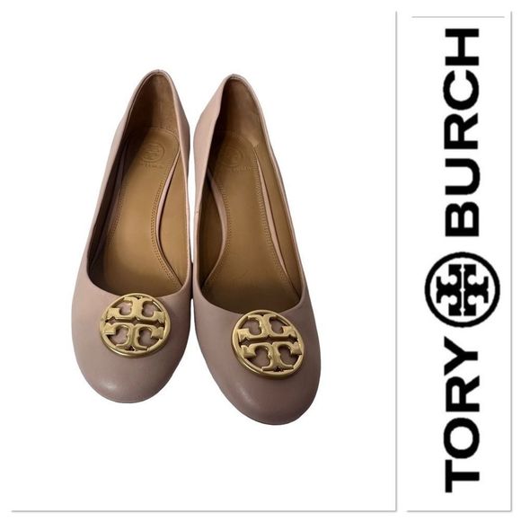 Tory Burch Shoes - Tory Burch Chelsea wedges pink tone/sand color Size 8.5